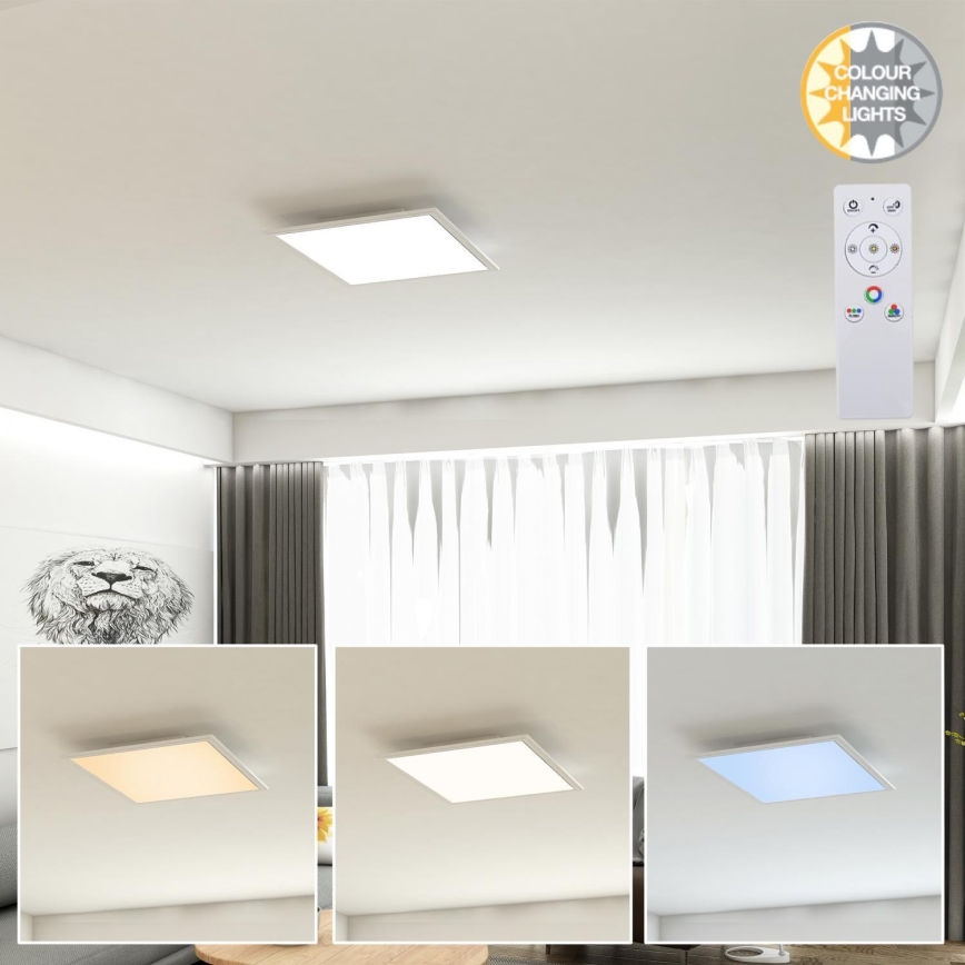 Brilo - LED RGB dimbar taklampa COLOUR LED/15W/230V 3000-6500K + fjärrkontroll