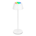 Brilo - LED RGB dimmbar uppladdningsbar touchstyrd utomhusbordslampa KIKI LED/2,6W/5V IP44 2600 mAh vit