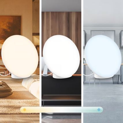 Brilo - LED RGBIC dimbar bordslampa TARA LED/6W/230V 3000-6500K vit + fjärrkontroll