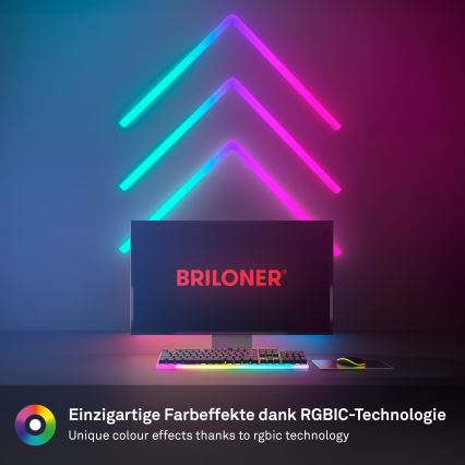 Brilo - LED RGBIC Dimbart smart LED-ljusskena/24W/230V Wi-Fi Tuya