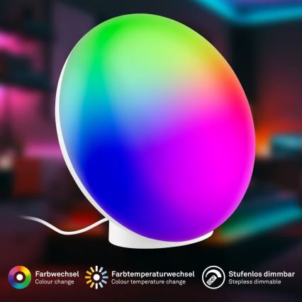 Brilo - LED RGBIC dimbar uppladdningsbar bordslampa TARA LED/6W/5V 3000-6500K Wi-Fi Tuya + fjärrkontroll