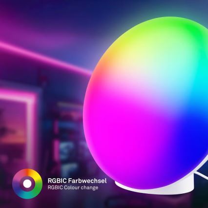 Brilo - LED RGBIC dimbar uppladdningsbar bordslampa TARA LED/6W/5V 3000-6500K Wi-Fi Tuya + fjärrkontroll