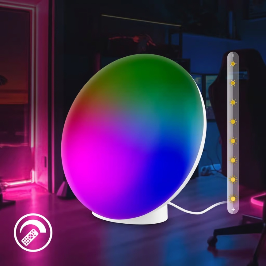 Brilo - LED RGBIC dimbar uppladdningsbar bordslampa TARA LED/6W/5V 3000-6500K Wi-Fi Tuya + fjärrkontroll