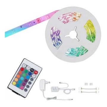Brilo - LED RGBW Dimbar LED-remsa 6,5m LED/22W/230V + fjärrkontroll