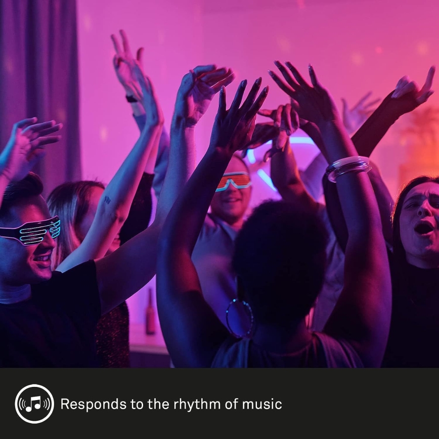 Brilo - LED RGBW Dimbart musikband 4,65m LED/12W/230V + fjärrkontroll