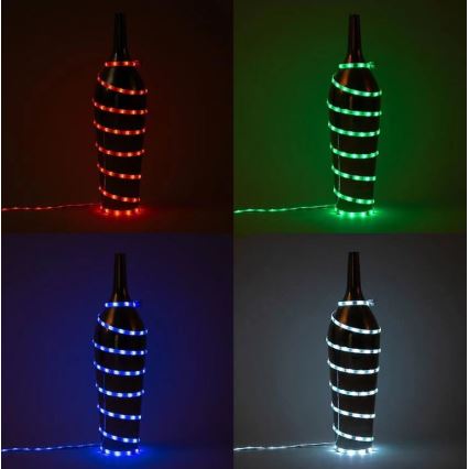 Brilo - LED RGBW dimbar remsa 6,5m LED/22W/230V + fjärrkontroll