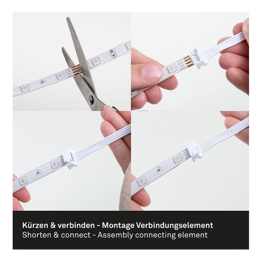 Brilo - LED RGBW dimbar remsa 6,5m LED/22W/230V + fjärrkontroll