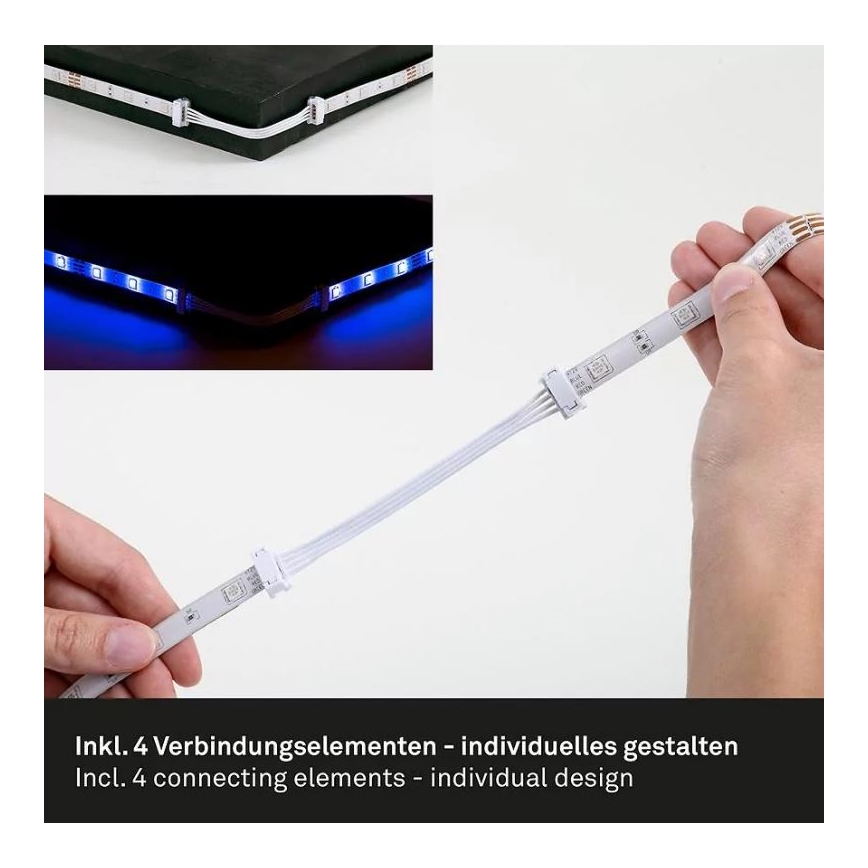 Brilo - LED RGBW dimbar remsa 6,5m LED/22W/230V + fjärrkontroll