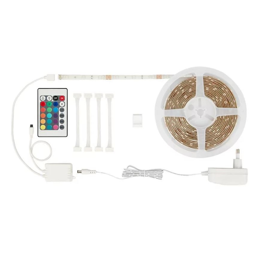 Brilo - LED RGBW dimbar remsa 6,5m LED/22W/230V + fjärrkontroll
