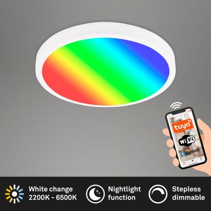 Brilo - LED RGBW dimbar plafond LED/20W/230V 2200–6500K Wi‑Fi Tuya Ø 27 cm