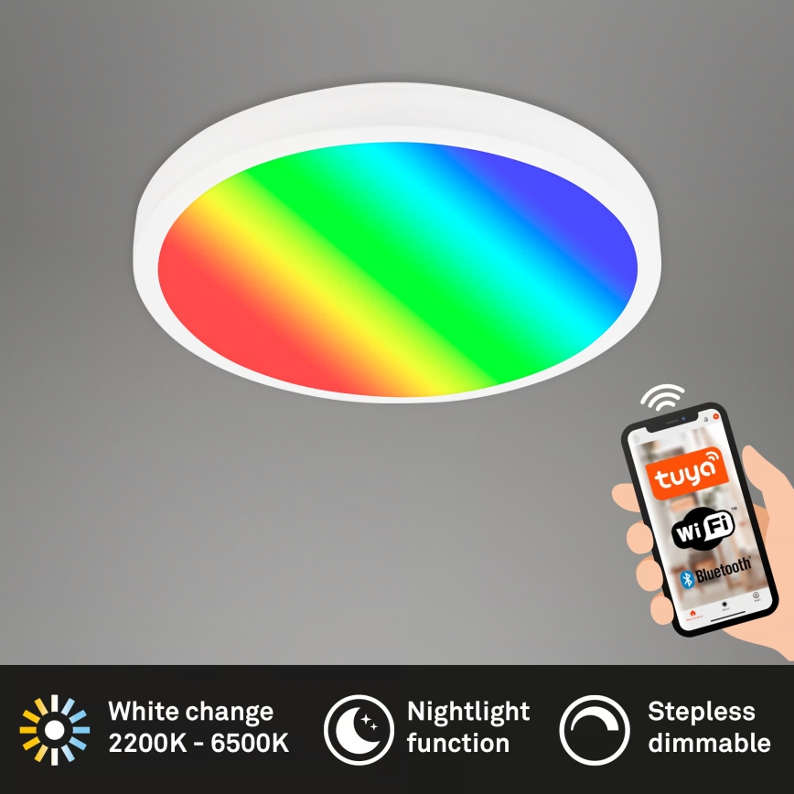 Brilo - LED RGBW dimbar plafond LED/20W/230V 2200–6500K Wi‑Fi Tuya Ø 27 cm