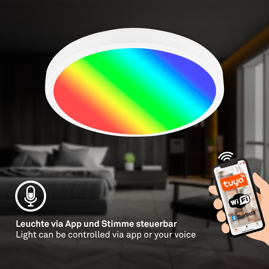 Brilo - LED RGBW dimbar plafond LED/20W/230V 2200–6500K Wi‑Fi Tuya Ø 27 cm
