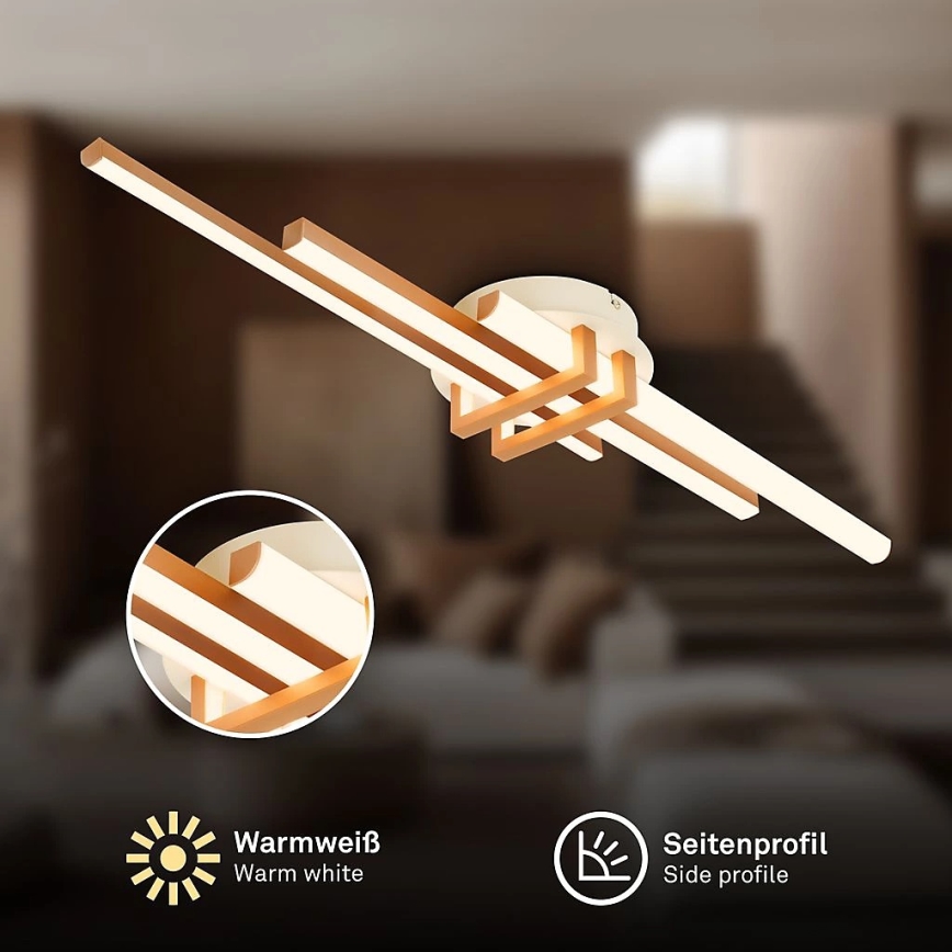 Brilo - LED takarmatur TINKA LED/21W/230V 3000K kopparfärgad