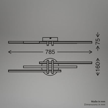 Brilo - LED takarmatur TINKA LED/21W/230V 3000K kopparfärgad