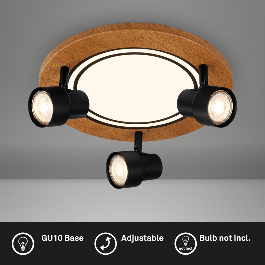 Brilo - LED Taklampa LED/12W/230V + 3xGU10/9W 3000K