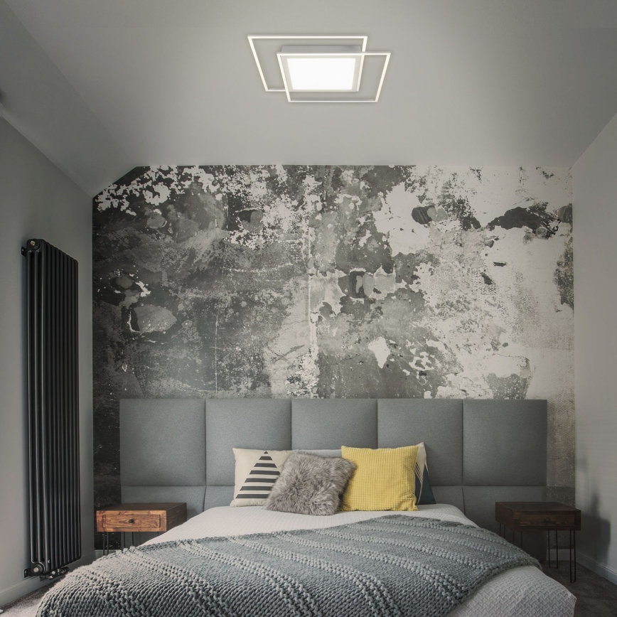 Brilo - LED-taklampa 2xLED/16W/230V + LED/19W 51,5x51,5 cm matt krom