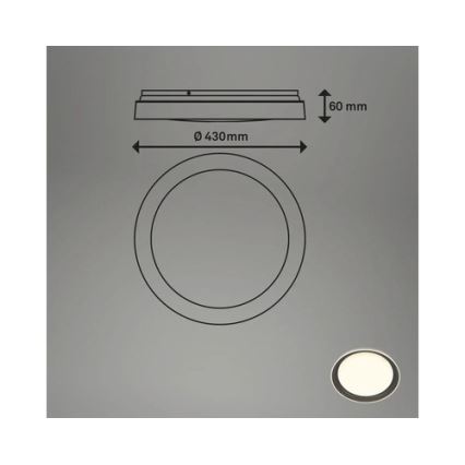 Brilo - LED taklampa IJUS LED/24W/230V 3000K diam. 43 cm