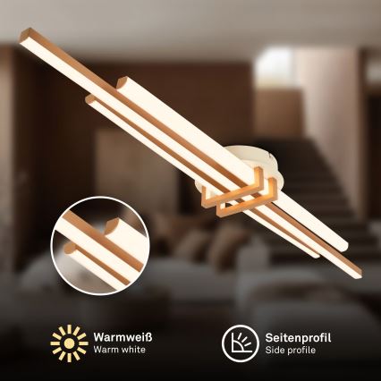 Brilo - LED taklampa TINKA LED/30W/230V 3000K kopparfärgad