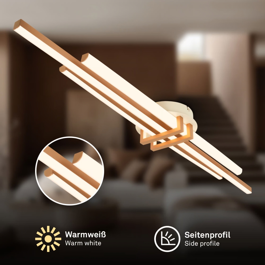 Brilo - LED taklampa TINKA LED/30W/230V 3000K kopparfärgad