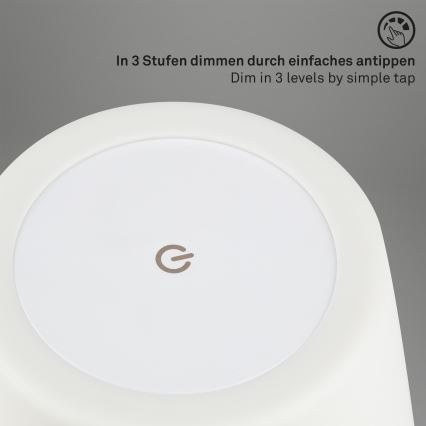 Brilo - LED utomhus dimbar uppladdningsbar lampa LED/3W/5V IP44 2000 mAh