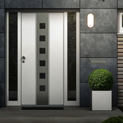 Brilo - LED utomhusvägglampa med rörelse- och skymningssensor RUCH LED/12W/230V IP65 svart