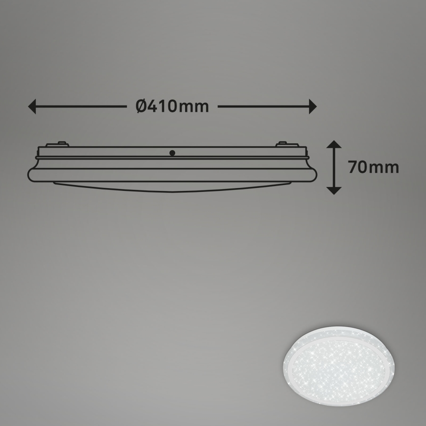Brilo - RGBW Dimbar taklampa STARRY SKY LED/24W/230V 3000-6500K + fjärrkontroll