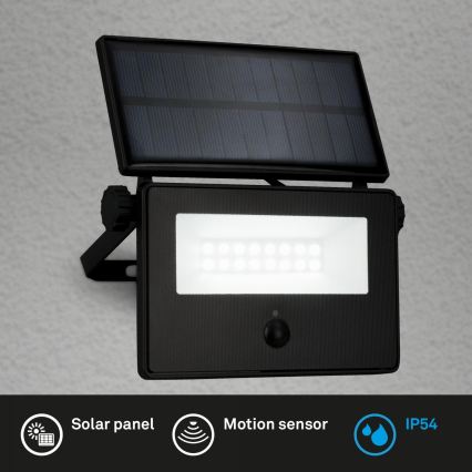 Brilo - Solcellsstrålkastare med sensor LED/5W/5,5V IP54 1200 mAh