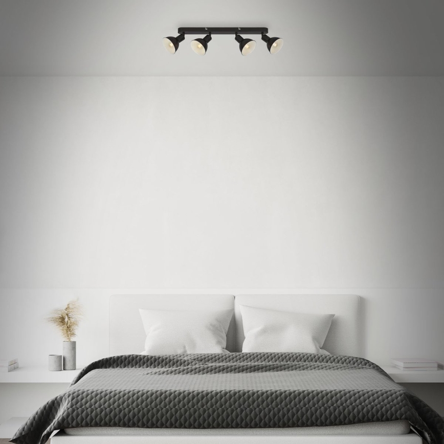 Brilo - Spotlight RETRO 4xE14/25W/230V svart