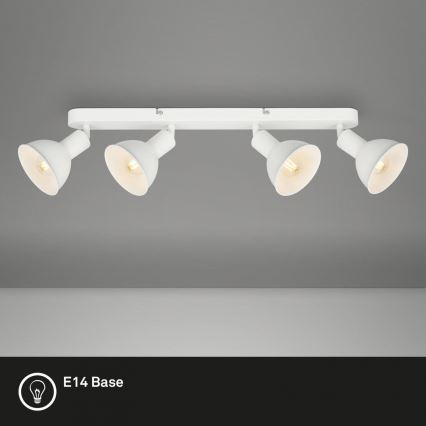 Brilo - Spotlight RETRO 4xE14/25W/230V vit