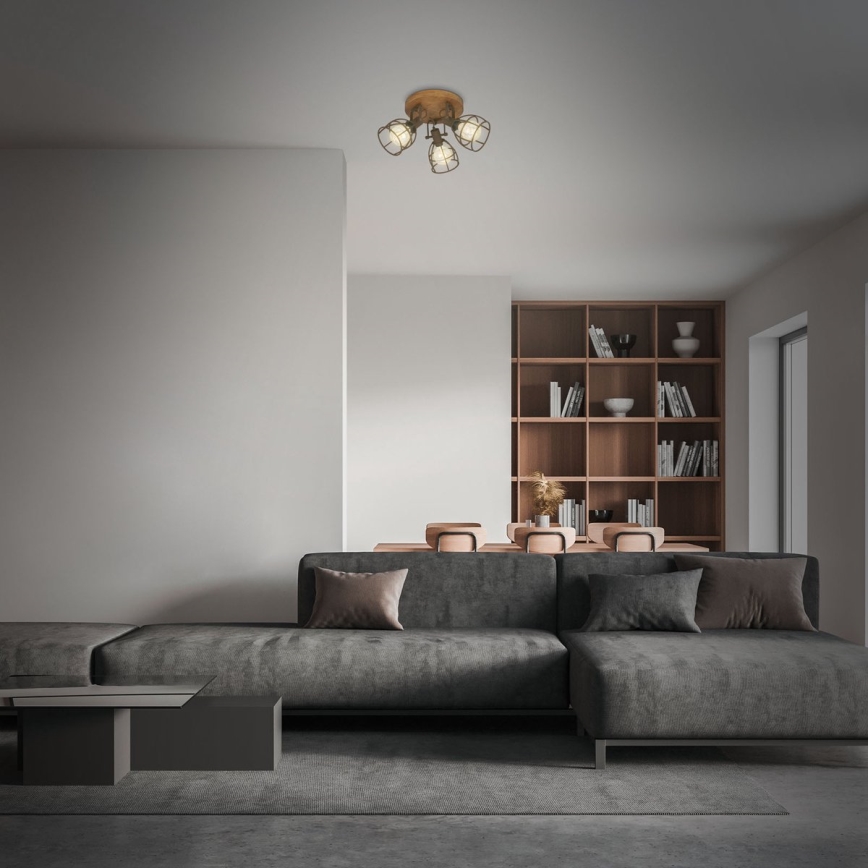 Brilo - Spotlight VINTAGE 3xE27/25W/230V