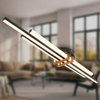 Brilo - TINKA LED taklampa 30 W/230 V, 3000 K, svart