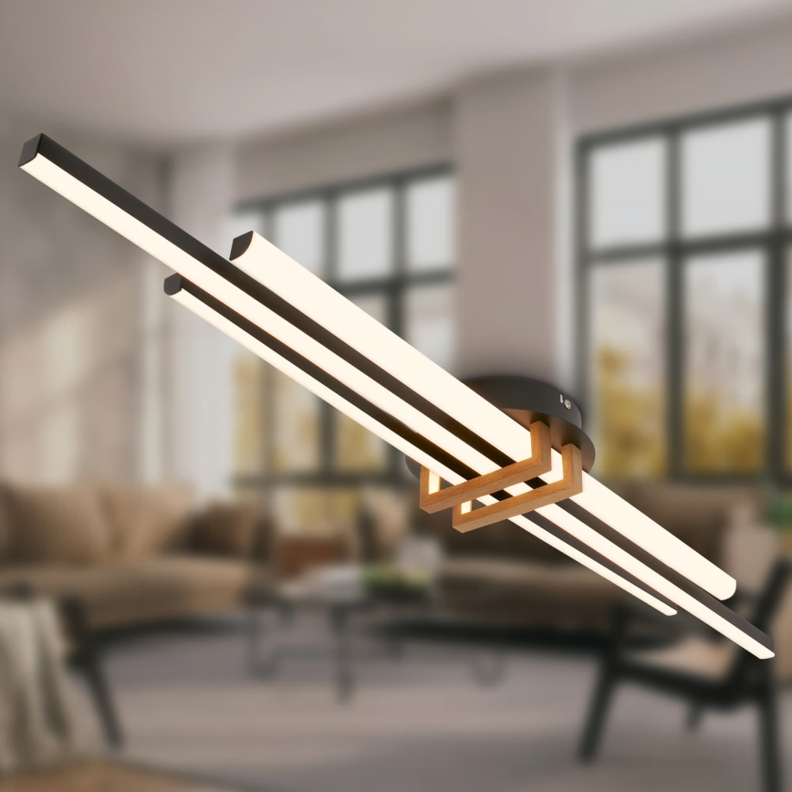 Brilo - TINKA LED taklampa 30 W/230 V, 3000 K, svart