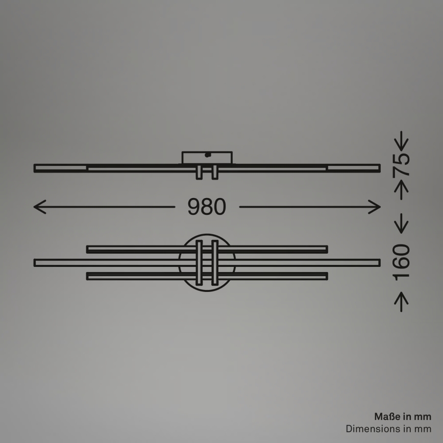 Brilo - TINKA LED taklampa 30 W/230 V, 3000 K, svart