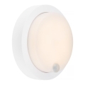Brilo - Uppladdningsbar LED-utomhusvägglampa med sensor LED/4W/5V 4400 mAh IP44 vit