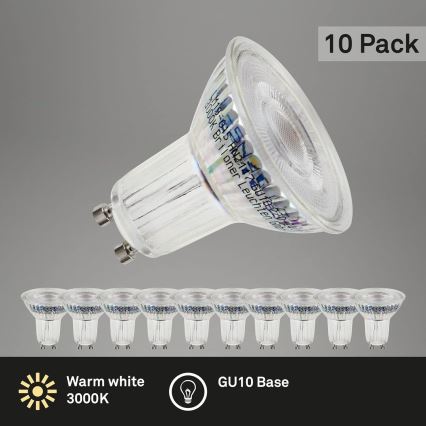 Briloner 0548-003 - KIT 10x LED glödlampa GU10/3,5W/230V 3000K