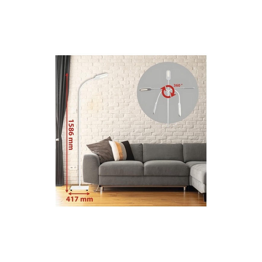 Briloner 1297-016 - LED Ljusreglerad beröring golvlampa LED/8W/230V 3000/4000/6000K