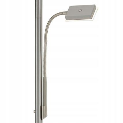 Briloner 1328-022 - Dimmbar LED-golvlampa LED/21W/230V + LED/3,5W mattkrom