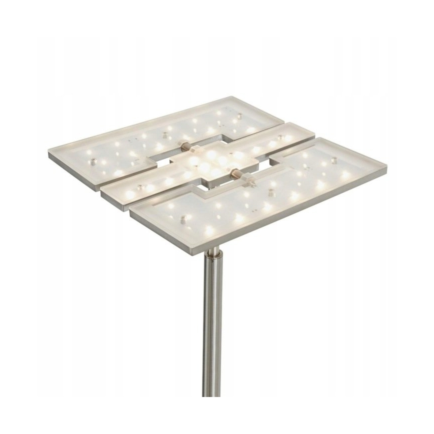 Briloner 1328-022 - Dimmbar LED-golvlampa LED/21W/230V + LED/3,5W mattkrom
