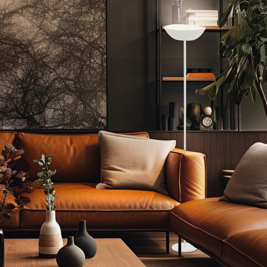 Briloner 1500016 - LED-dimbar golvlampa ESTATE LED/8W/5V 4000 mAh vit