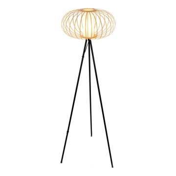 Briloner 1759011 - Golvlampa 1xE27/10W/230V bambu/svart