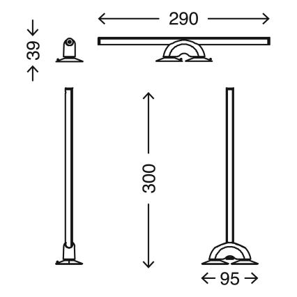 Briloner 2007-019 - LED Dimbar spegelbelysning LED/7W/230V 2700-6500K