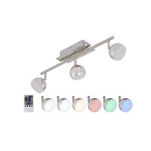 Briloner 2040-032 - LED RGB Dimbar spotlight 3xLED/3,3W/230V + Fjärrkontroll 