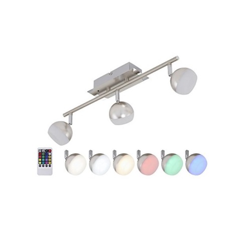 Briloner 2040-032 - LED RGB Dimbar spotlight 3xLED/3,3W/230V + Fjärrkontroll