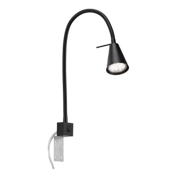 Briloner 2080-015 - LED flexibel vägglampa COMFORT LIGHT 1xGU10/5W/230V svart