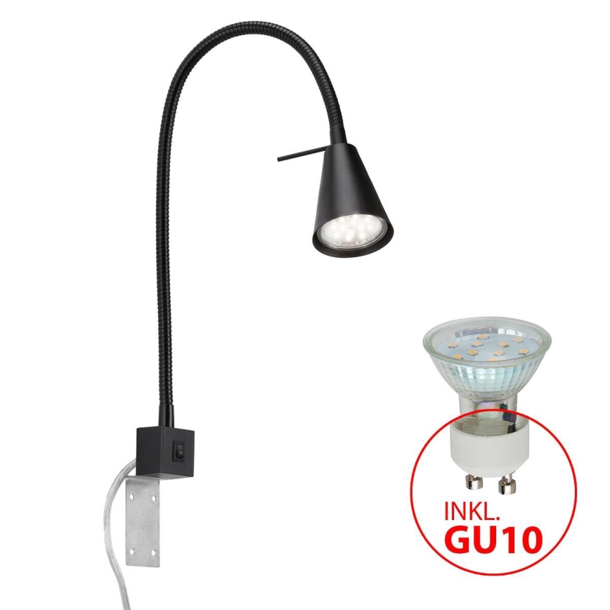 Briloner 2080-015 - LED vägglampa COMFORT LIGHT 1xGU10/5W/230V svart