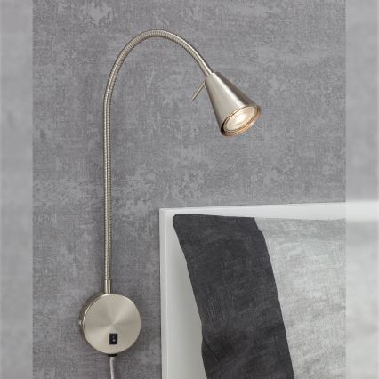 Briloner 2082-012 - LED flexibel vägglampa COMFORT LIGHT 1xGU10/5W/230V matt krom