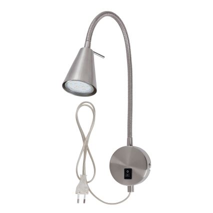 Briloner 2082-012 - LED flexibel vägglampa COMFORT LIGHT 1xGU10/5W/230V matt krom