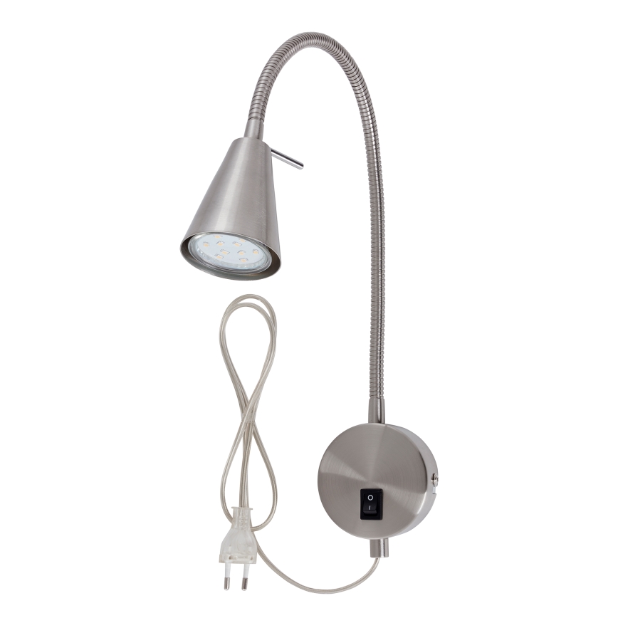 Briloner 2082-012 - LED flexibel vägglampa COMFORT LIGHT 1xGU10/5W/230V matt krom