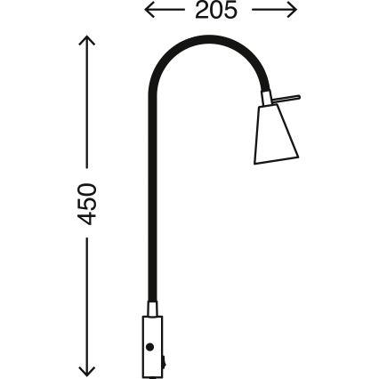Briloner 2082-012 - LED flexibel vägglampa COMFORT LIGHT 1xGU10/5W/230V matt krom