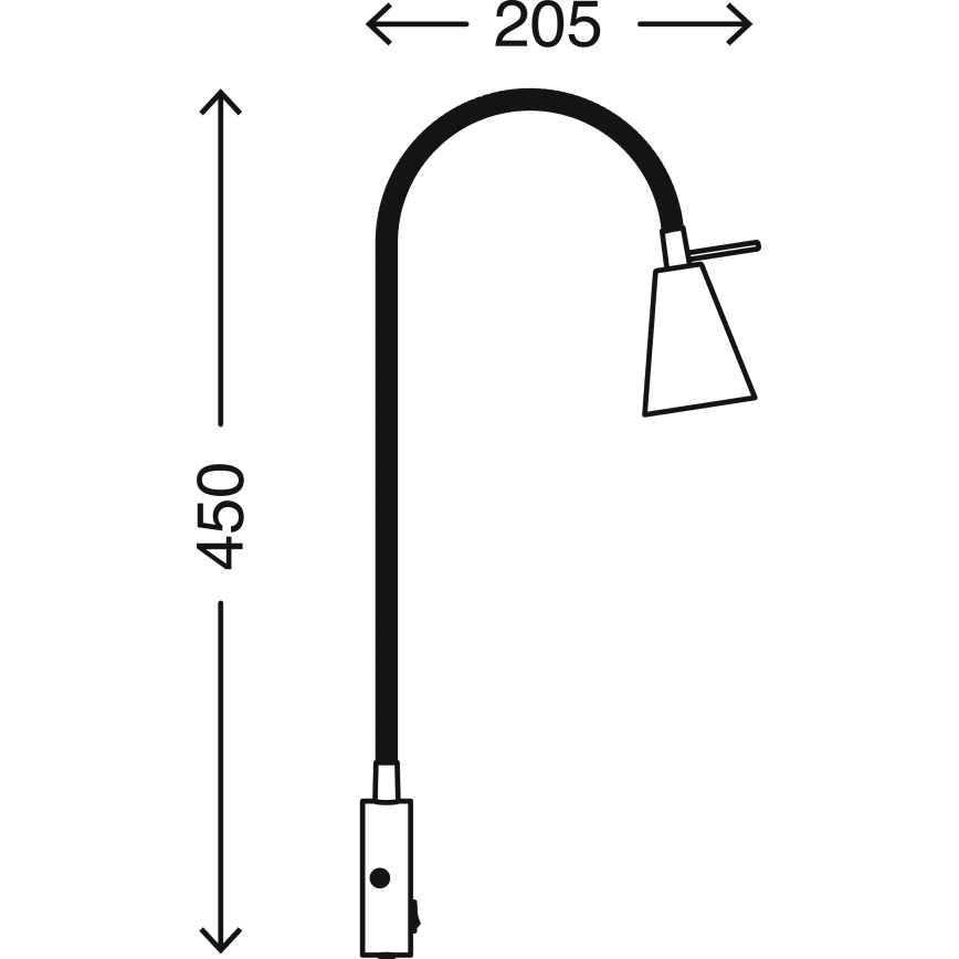 Briloner 2082-012 - LED flexibel vägglampa COMFORT LIGHT 1xGU10/5W/230V matt krom